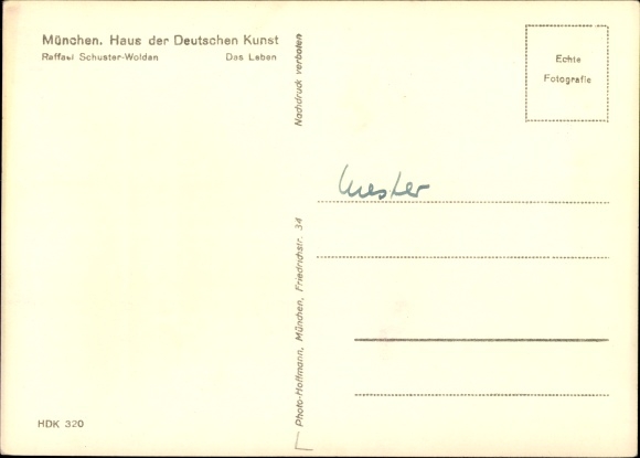 Artist PC Schuster Woldan, Raffael, The Life, HDK 320, Female Nude