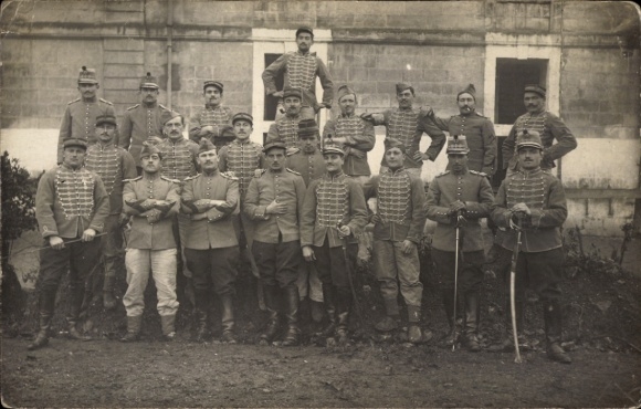 Photo Postcard French soldiers, group photo, I WK
