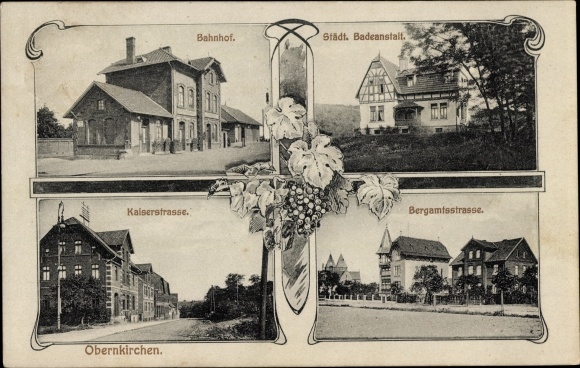 PC Obernkirchen in Schaumburg, train station, bathing establishment, Bergamtsstrasse, Kaiserstrasse