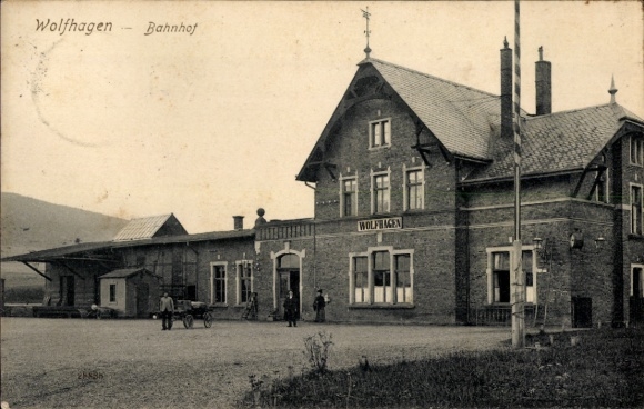Postcard Wolfhagen in Hessen, Bahnhof
