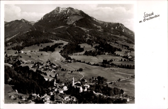 Postcard Elbach Fischbachau in Upper Bavaria, aerial photo, Breitenstein