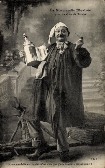 Postcard Falaise Calvados, Le Gars de Falaise