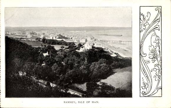 Postcard Ramsey Isle of Man, Panorama