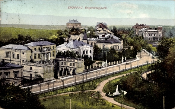 Ak Opava Troppau Region Mährisch Schlesien, Engelsbergpark