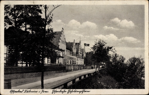 Ak Ostseebad Lubmin in Pommern, Eisenbahn Erholungsheim