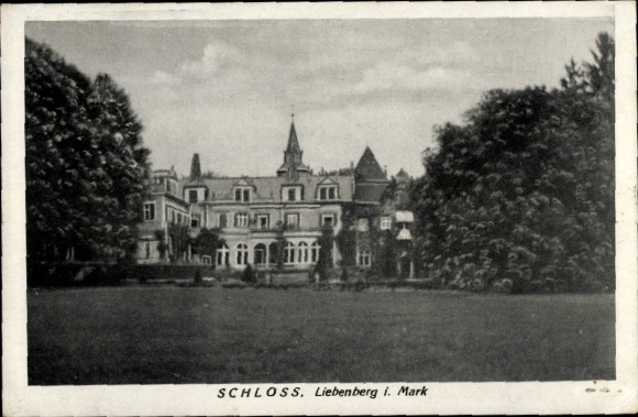 Postcard Liebenberg Löwenberger Land in the Mark, castle