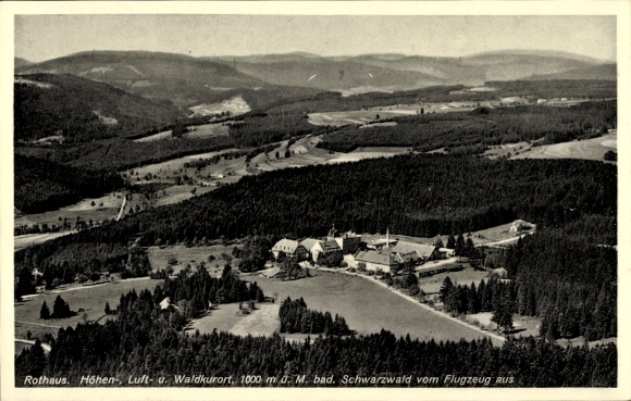 Ak Rothaus Grafenhausen im Schwarzwald, Fliegeraufnahme