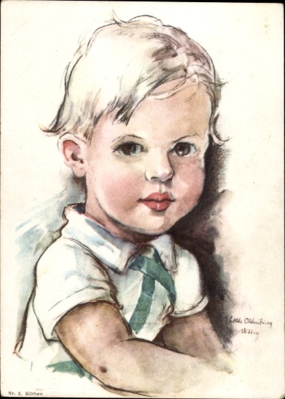 Artist PC Oldenburg Wittig, Lotte, boy portrait