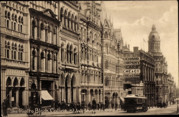 Postcard Melbourne Australia, The Rialto Block Collins Street