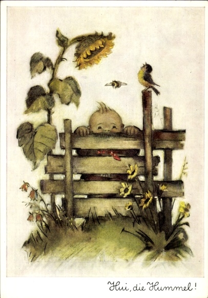 Artist PC Hummel, Berta, Hui, the bumblebee, sunflower