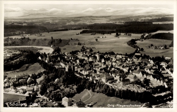 Ak Schongau in Opper-Beieren, luchtfoto
