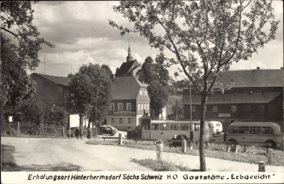 Ak Hinterhermsdorf Sebnitz Sächsische Schweiz, Erholungsort  Sächsische Schweiz, Gaststätte Erbge