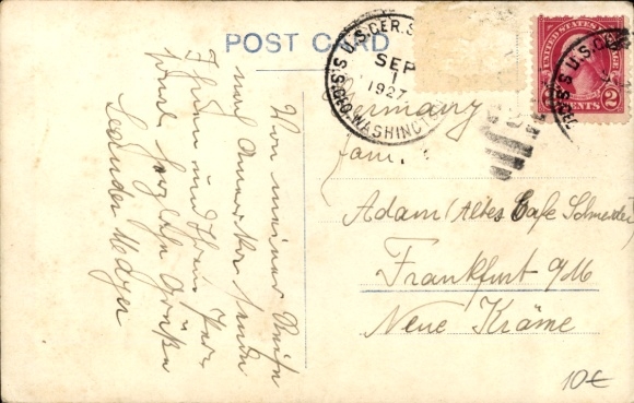Ak Steamer SS George Washington, stoomschip, United States Lines, USL