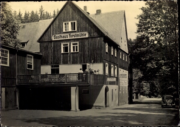 AK Kleingießhübel Reinhardtsdorf-Schöna in Sachsen, Gasthaus Forstmühle im Krippengrund