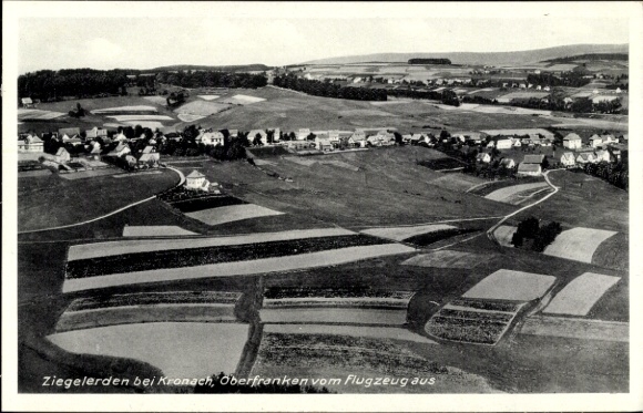 Ak Ziegelerden Kronach in Opper-Franken, luchtfoto
