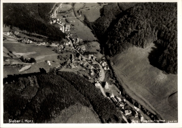 Ak Sieber Herzberg am Harz, luchtfoto