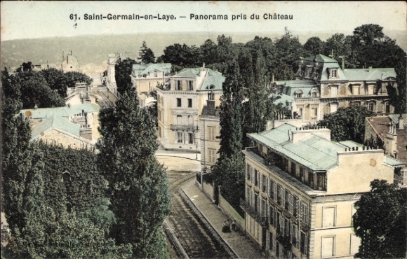 Ak Saint Germain en Laye Yvelines, Panorama pris du Chateau