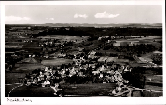 Ak Marktlustenau Kreßberg in Württemberg, Fliegeraufnahme