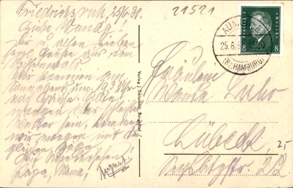 Postcard Friedrichsruh Aumühle in Lauenburg, deer group, crypt chapel, portrait of Bismarck