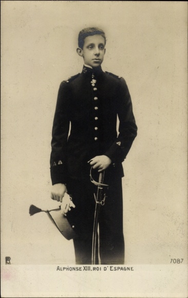 Ak Alphonse XIII, Roi d'Espagne, König von Spanien in jungen Jahren