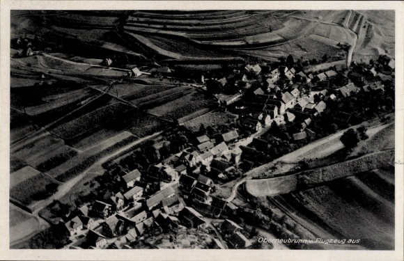 Postcard Oberneubrunn Schleusegrund in Thuringia, aerial photograph