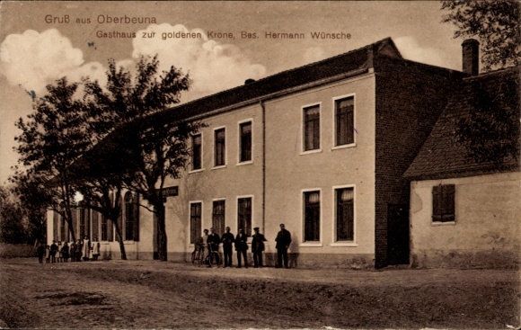 Ak Ober Beuna Merseburg an der Saale, Gasthaus zur goldenen Krone