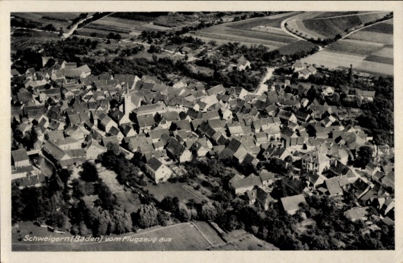 Postcard Schwaigern in Württemberg, aerial photograph