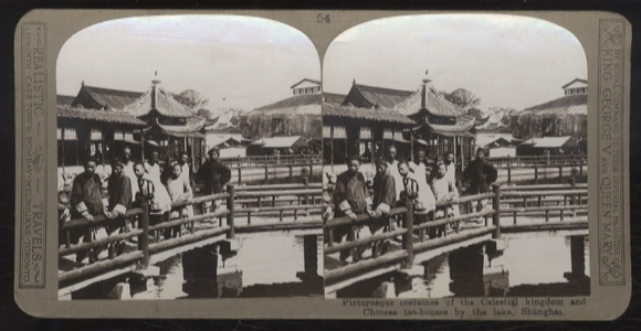 Stereo Photo China, Shanghai, Chinese, teahouses
