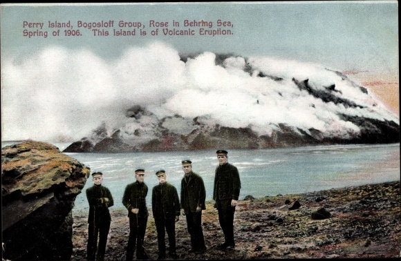 Ak Alaska USA, Perry Island, Bogosloff Group, steeg in Behring Sea 1906,