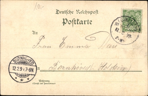 Chromo-Litho Hartenstein in the Erzgebirge of Saxony, Greetings from the Prince&#39;s Cave, Forester&#39;s House, Hartenstein Castle
