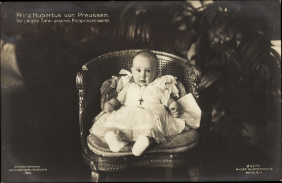 Ak Prinz Hubertus von Preußen, Sohn des Kronprinzenpaares, PH 2277