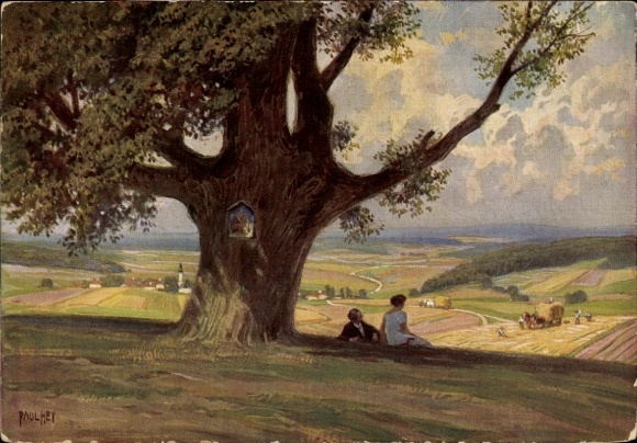 Artist Postcard Hey, Paul, Summertime, View of the Country