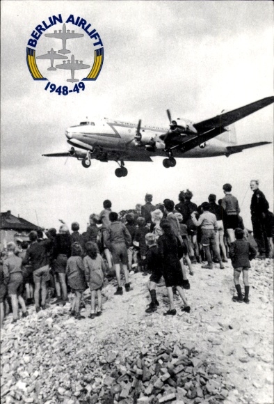 foto passagiersvliegtuig, Berlin Airlift, Berlin Tempelhof, 1948