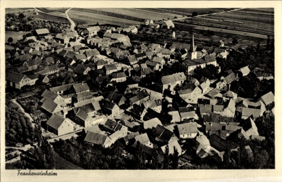 Ak Frankenwinheim in Unterfranken Bayern, Fliegeraufnahme