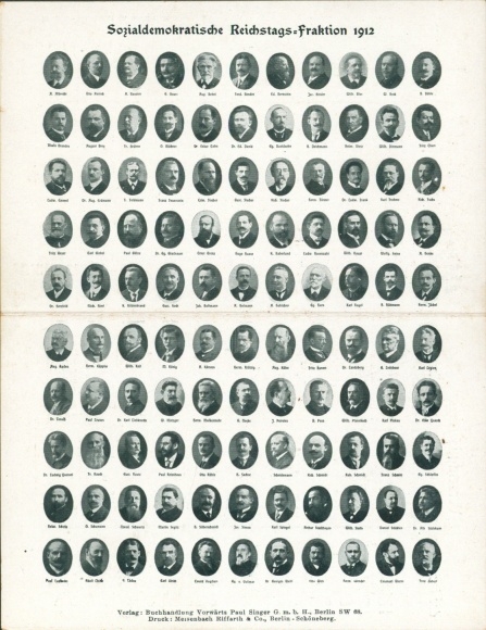 Klapp Postcard Social Democratic Reichstag Group 1912, Politician