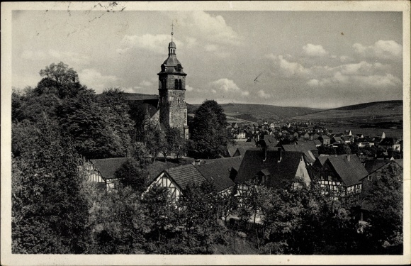 Postcard Neunkirchen im Siegerland, view of the town from the Leyhof