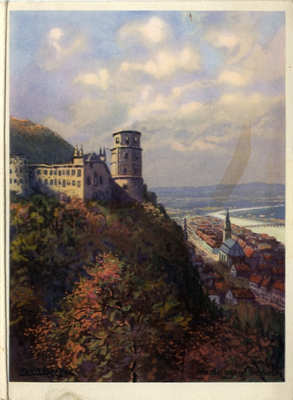 Künstler Menükarte Bock, Adolf, Dampfer Monte Rosa, 6. Dezember 1936, Speisefolge