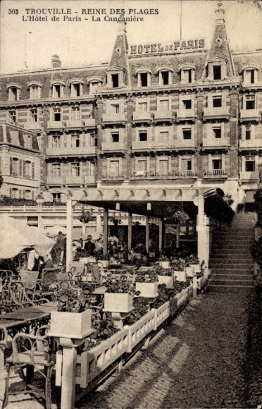 Postcard Trouville Calvados, L'Hotel de Paris, La Cancaniere