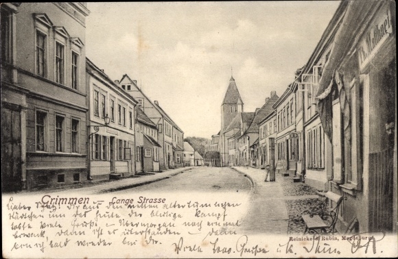 Ak Grimmen in Mecklenburg-Vorpommern, Long Street