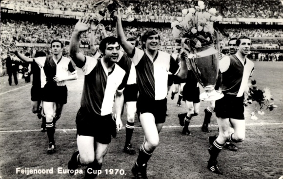 Foto Ak Feijenoord Rotterdam Südholland Niederlande, Europa Cup 1970, Fußballmannschaft