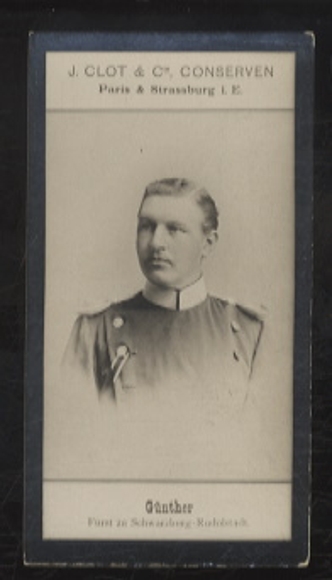 Sammelbild J. Clot & Cie. Konserven, Foto Adel Günther Fürst zu Schwarzburg-Rudolstadt