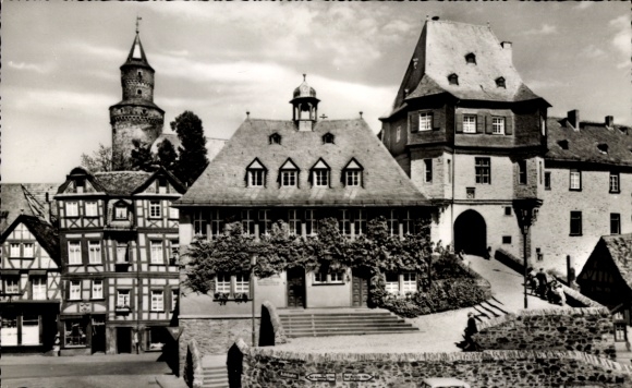 Postcard Idstein im Taunus Hessen, Town Hall, Witch Tower
