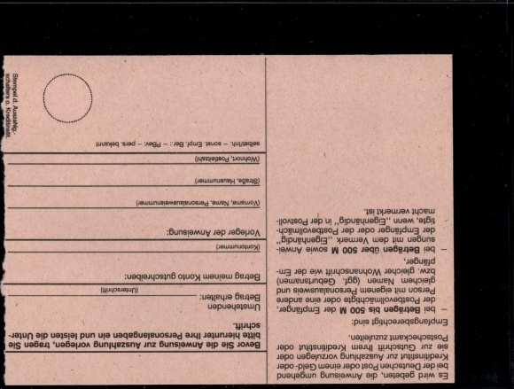 Michel Nr. 3352 auf Postanweisung