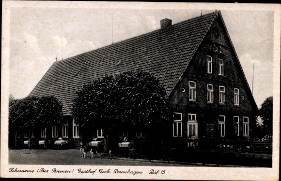 Postcard swarms in Lower Saxony, Gerh's inn. Rosenhagen