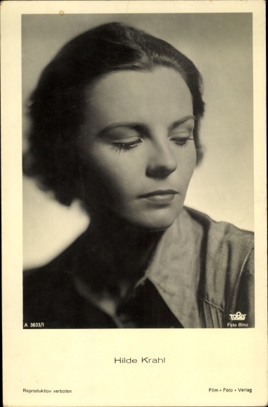 Postcard actress Hilde Krahl, portrait