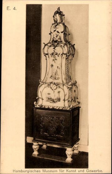 9 Postcard pieces of furniture, figures and wall hangings made of metal, Hamburg Museum of Arts and Crafts
