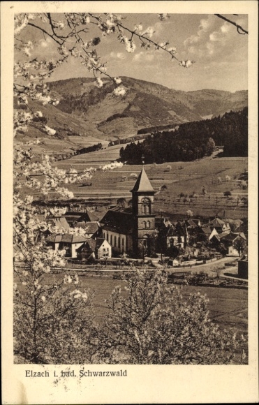 Postcard Elzach in the Black Forest, general view