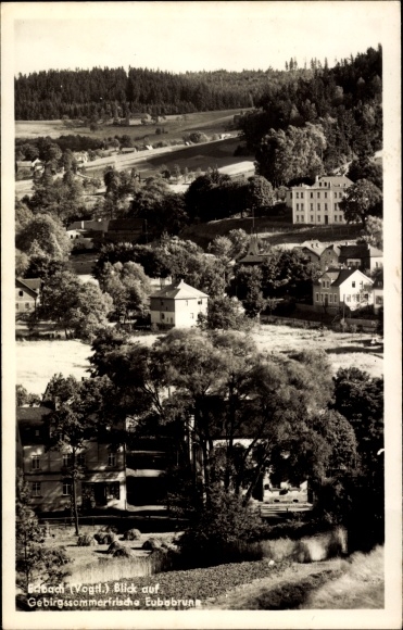 Postcard Eubabrunn Erlbach im Vogtland, town view