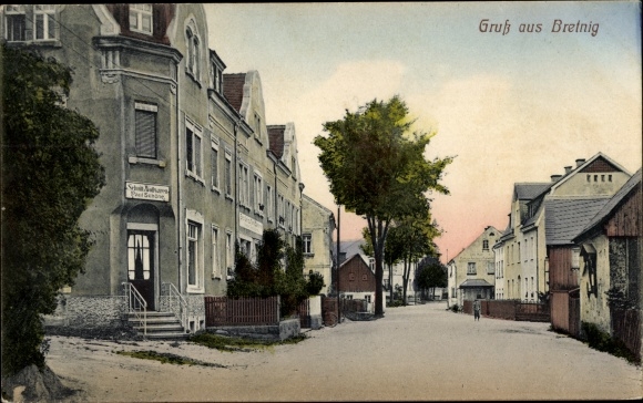 PC Bretnig Großröhrsdorf in Saxony, street section, business