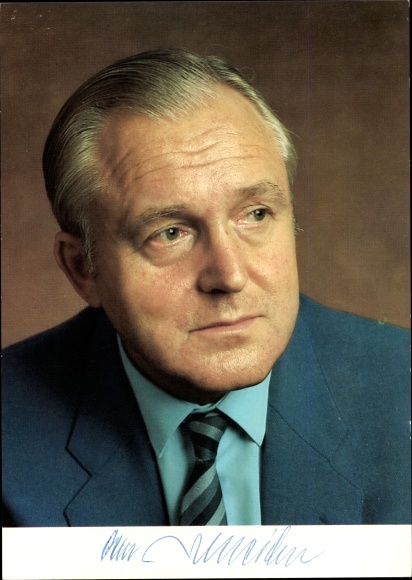 Postcard politician Oscar Schneider, portrait, autograph